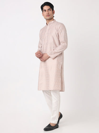 Jacquard Straight Long Kurta