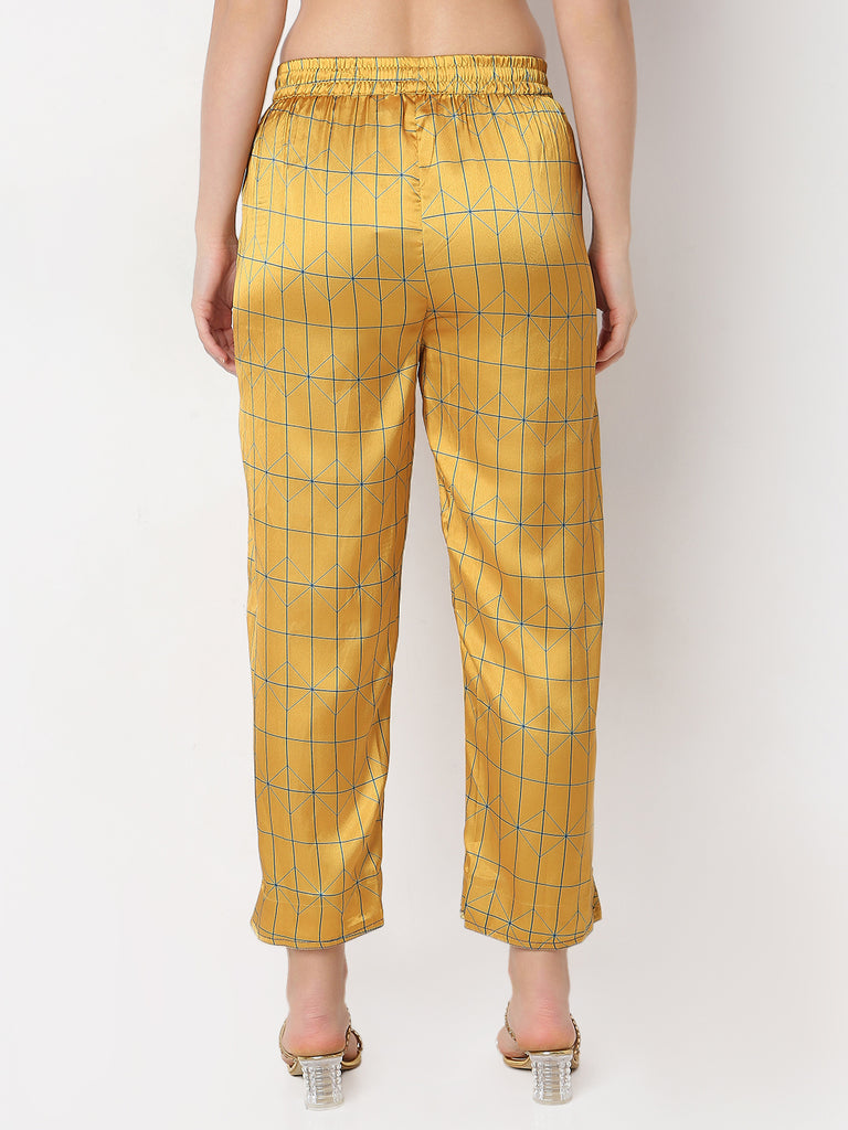 Nylangan Straight Fit Printed Ankle Length Pants