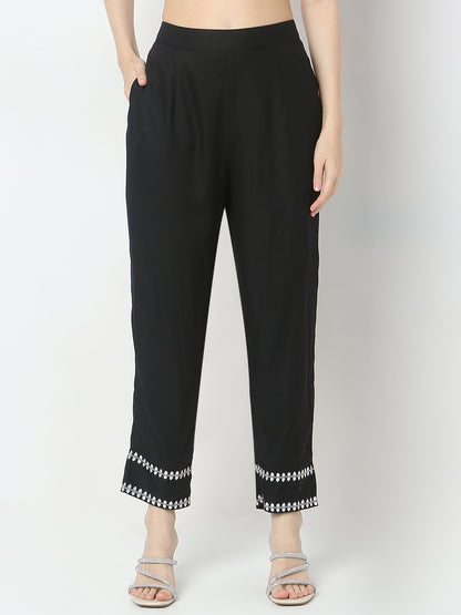 Nylangan Regular Fit Embroidered Top & Pant Set