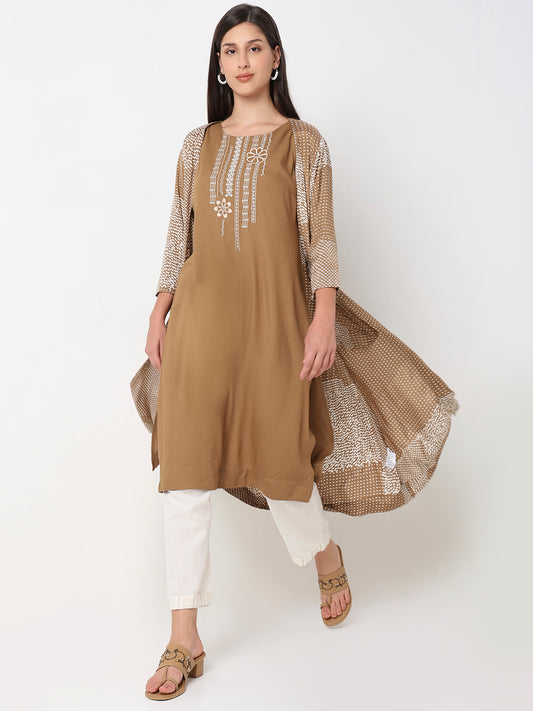 Nylangan Straight Fit Printed Kurta