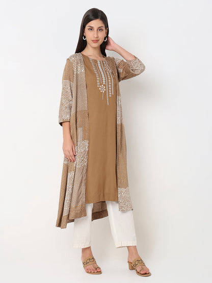 Nylangan Straight Fit Printed Kurta