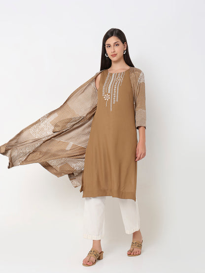 Nylangan Straight Fit Printed Kurta