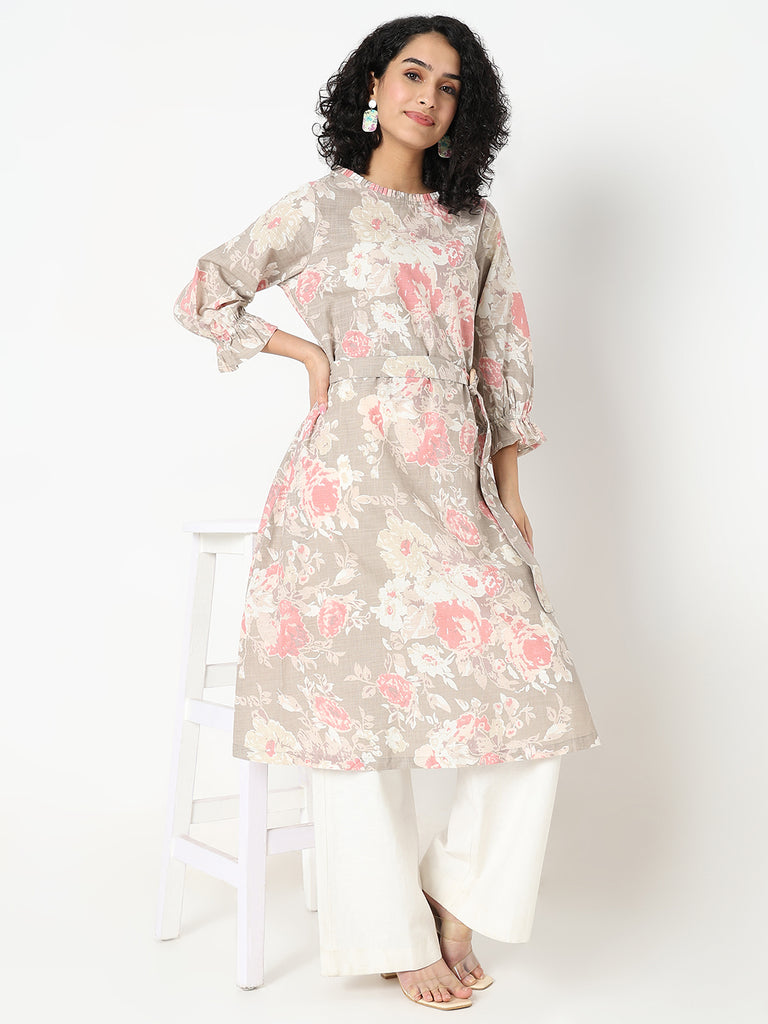 Nylangan Regular Fit Printed Kurta