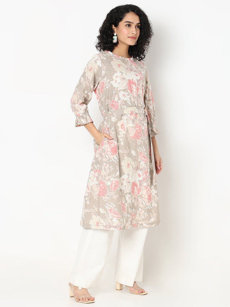 Nylangan Regular Fit Printed Kurta