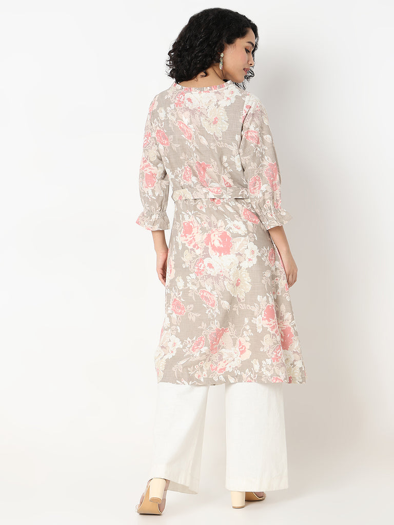 Nylangan Regular Fit Printed Kurta