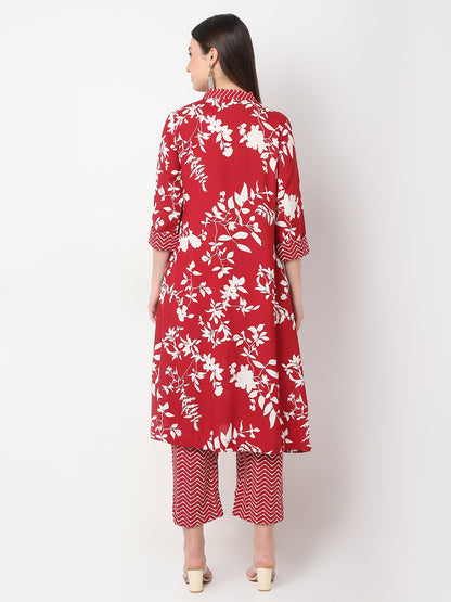 Nylangan Regular Fit Printed Below Knee A-Line Kurta