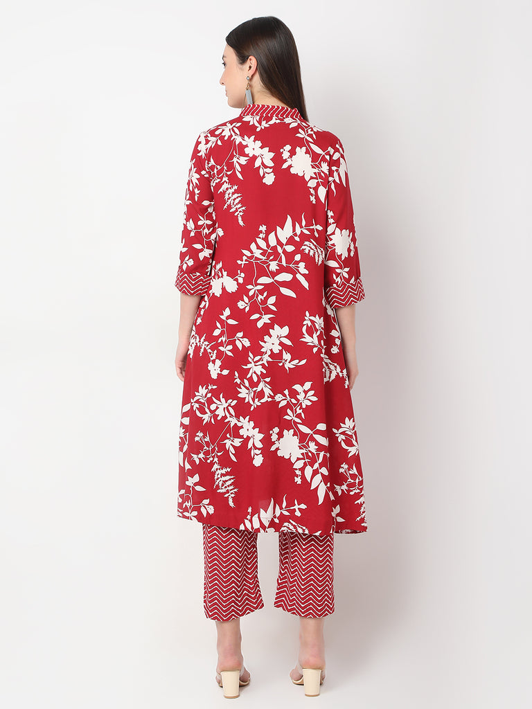 Nylangan Regular Fit Printed Below Knee A-Line Kurta