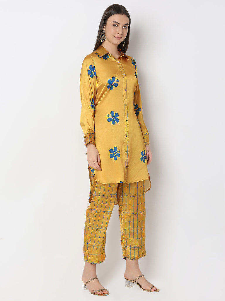 Nylangan Regular Fit Printed High-Low Kurta