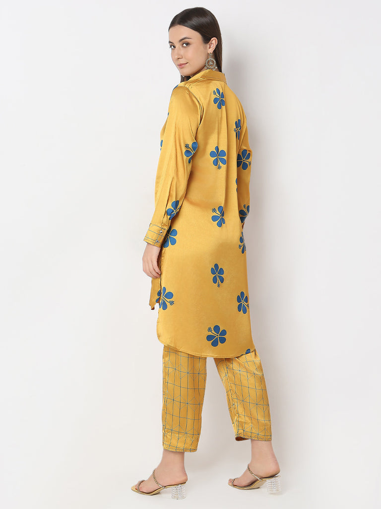 Nylangan Regular Fit Printed High-Low Kurta