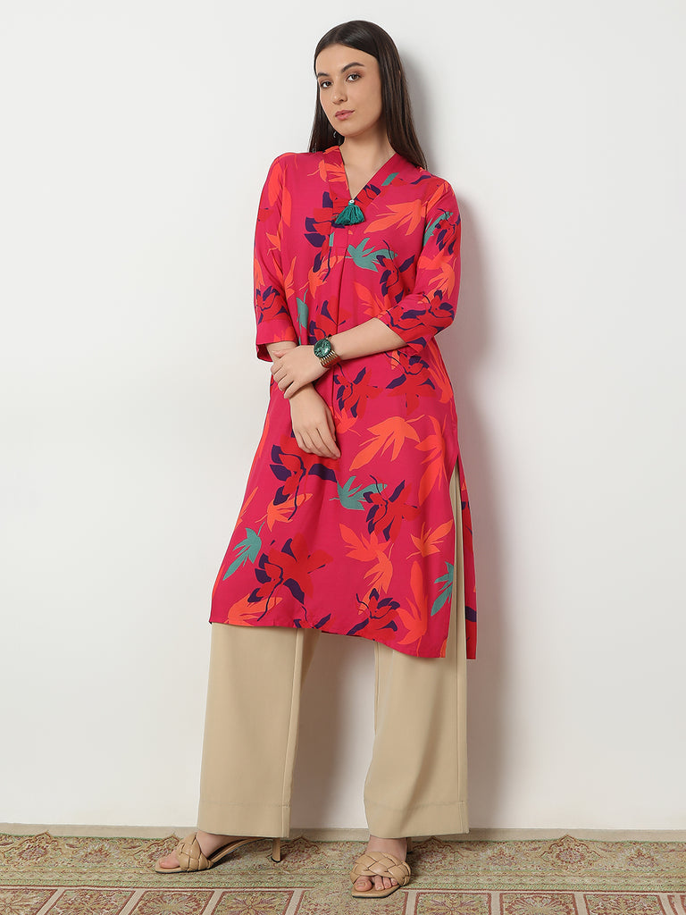 Nylangan Straight Fit Printed Kurta