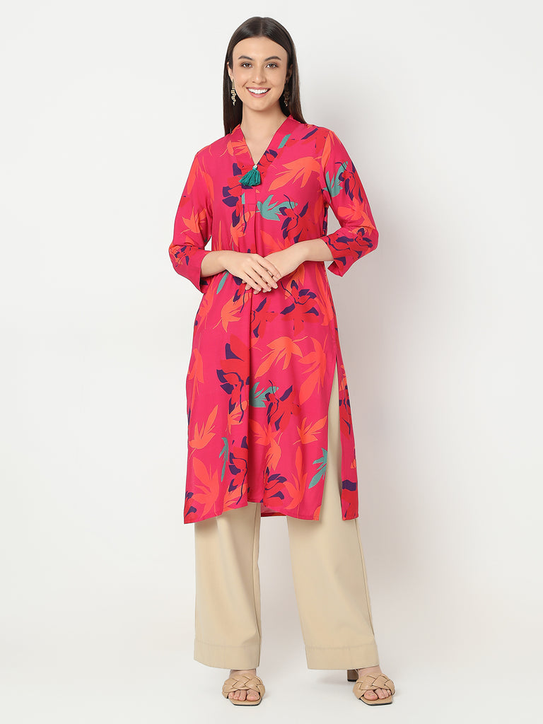 Nylangan Straight Fit Printed Kurta