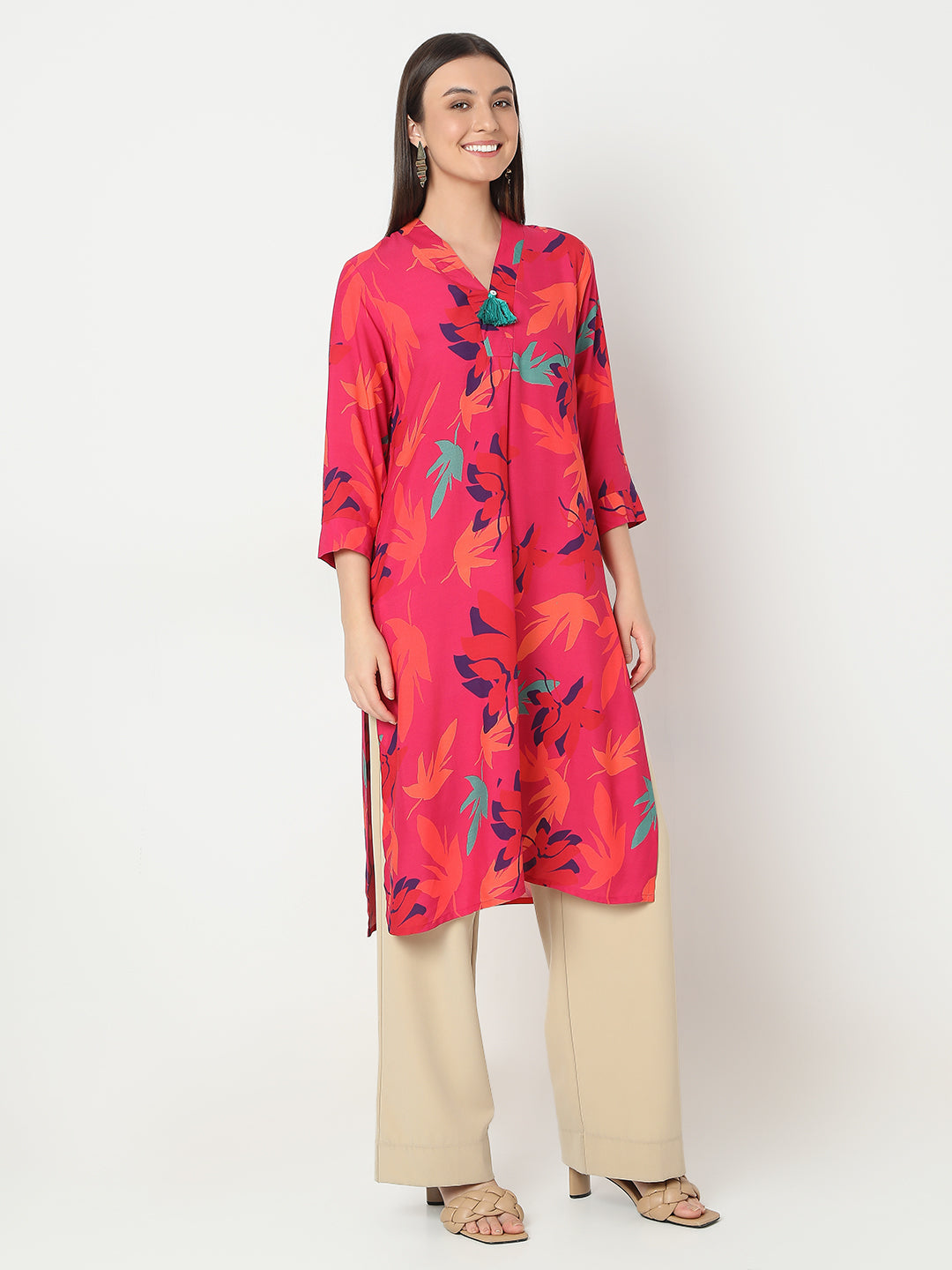 Nylangan Straight Fit Printed Kurta