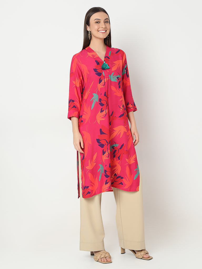 Nylangan Straight Fit Printed Kurta