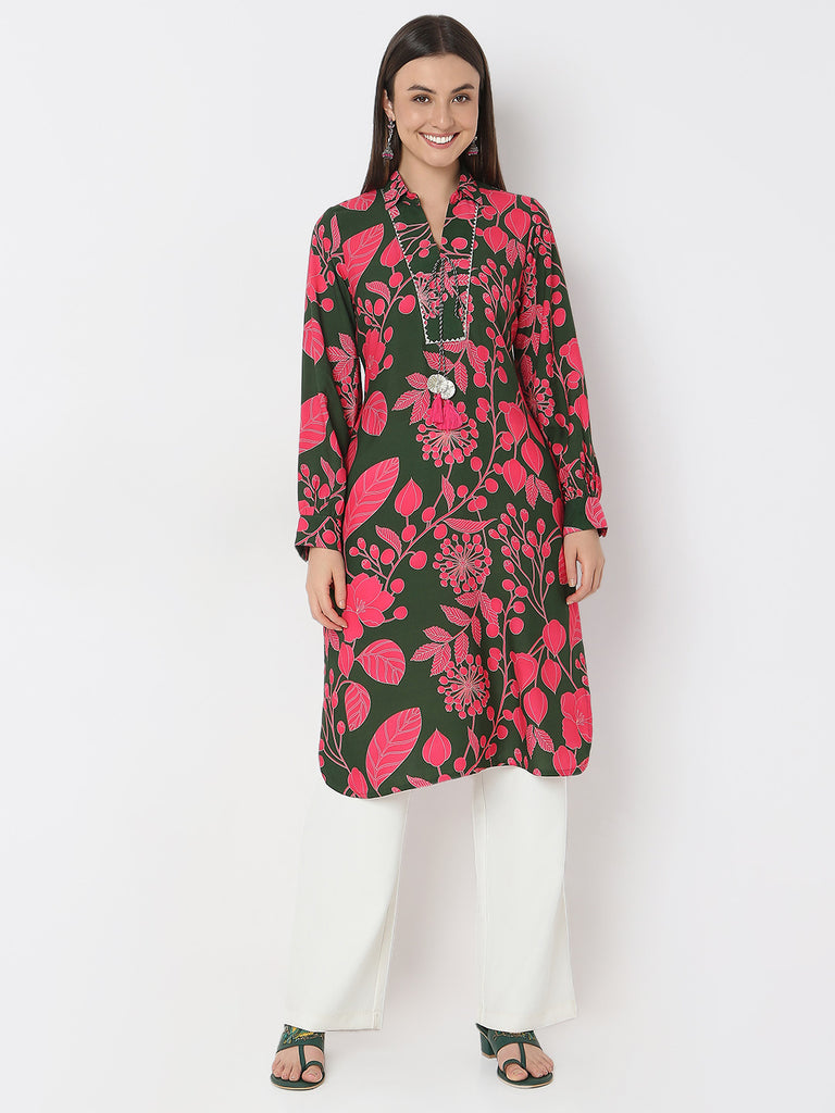 Nylangan Straight Fit Printed Kurta