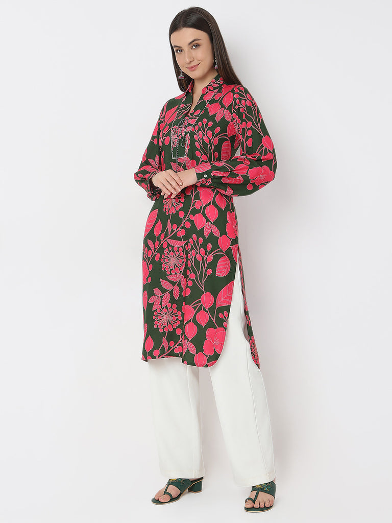 Nylangan Straight Fit Printed Kurta