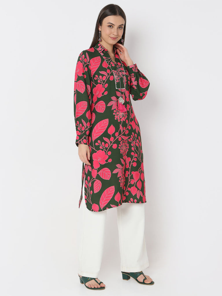 Nylangan Straight Fit Printed Kurta