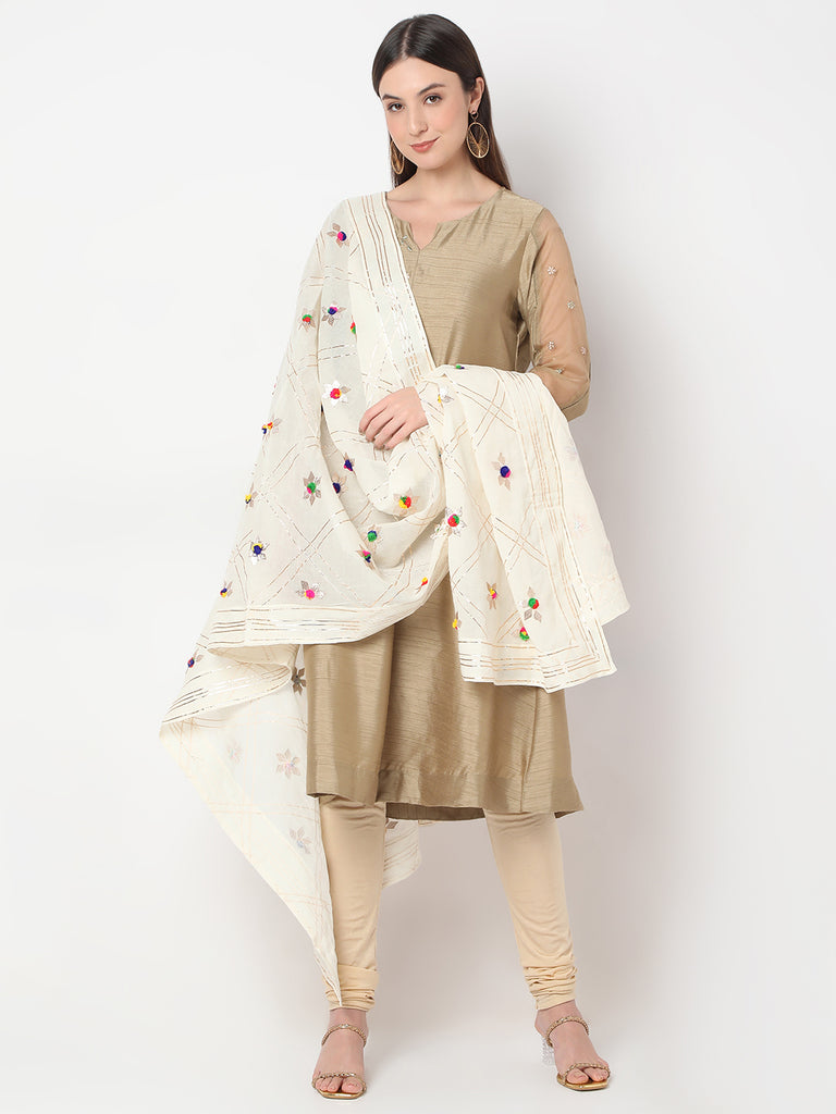 Cotton Embroidered Ethnic Dupatta