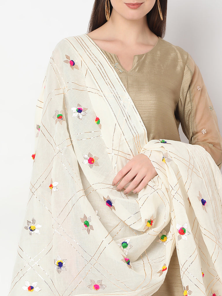 Cotton Embroidered Ethnic Dupatta