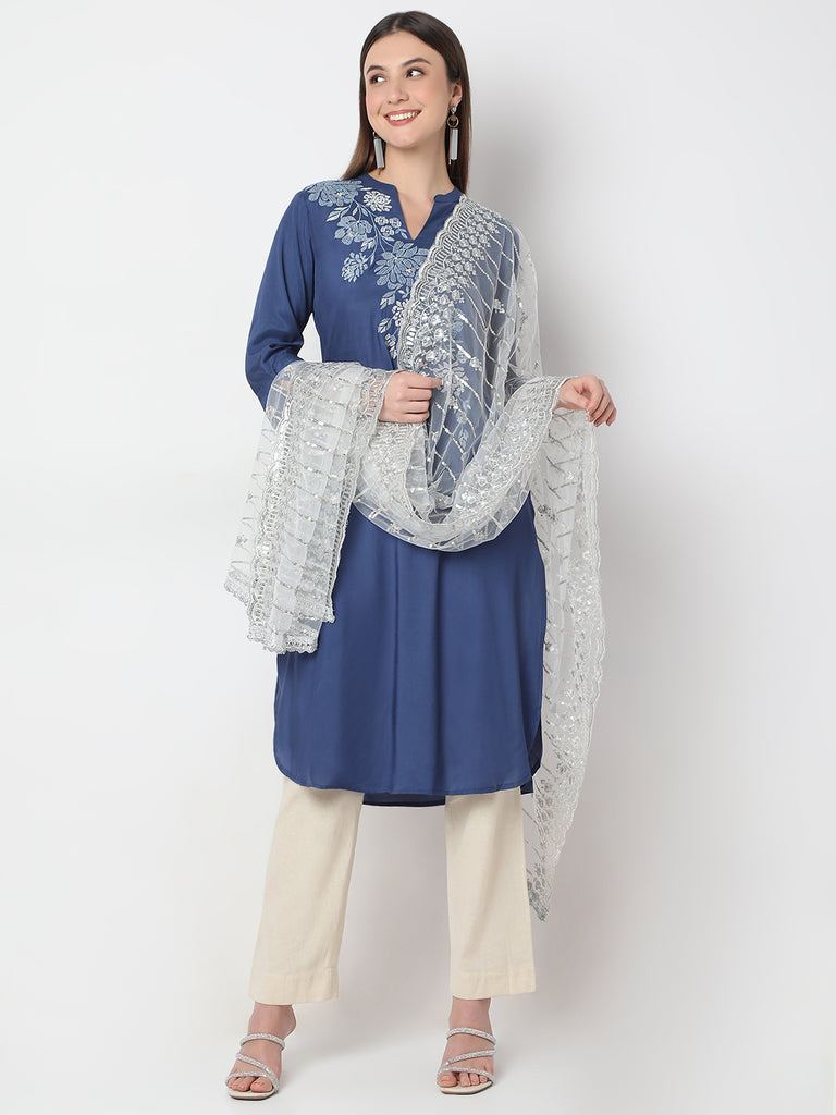 Polyester Embroidered Ethnic Dupatta