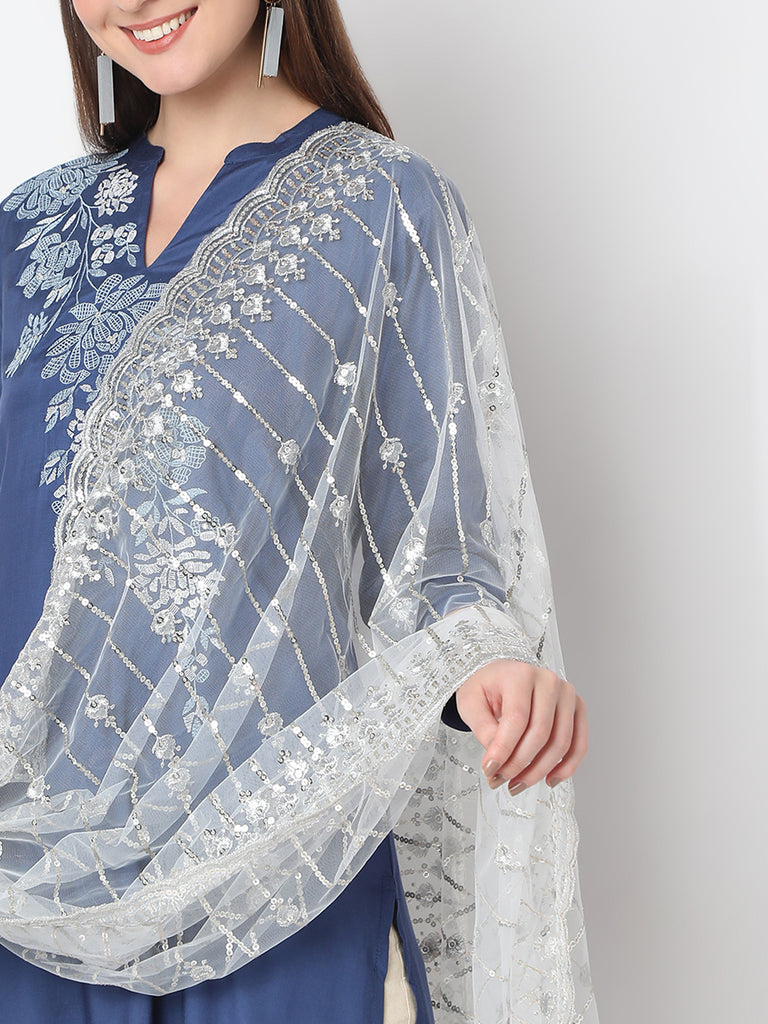 Polyester Embroidered Ethnic Dupatta