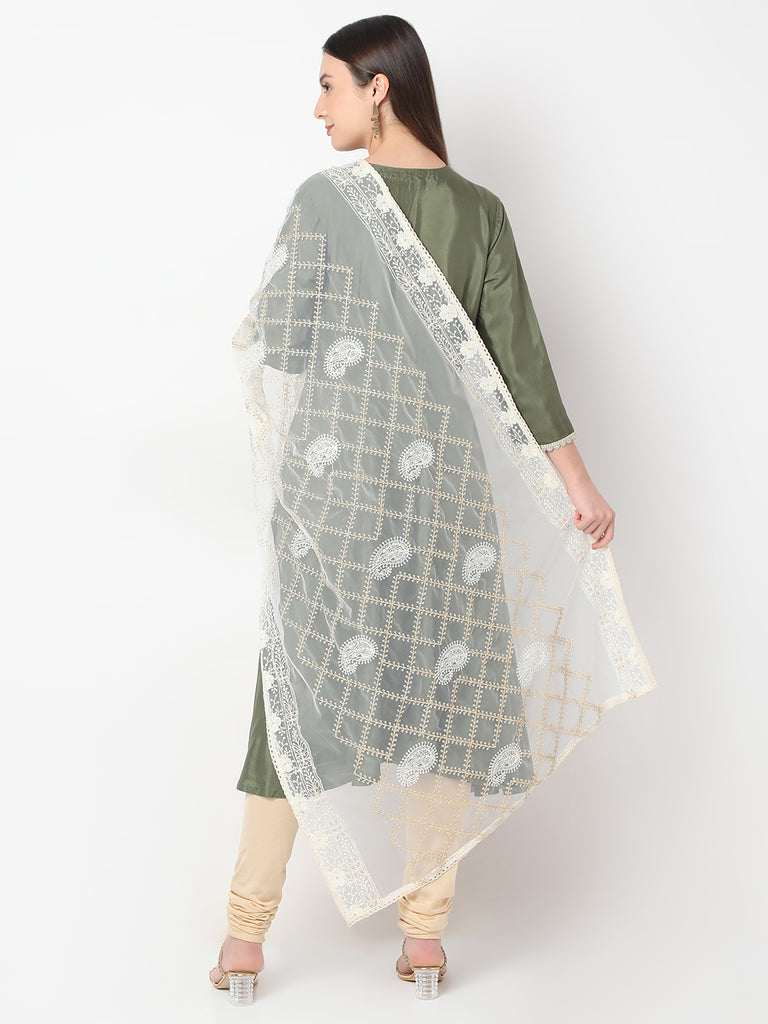 Polyester Embroidered Ethnic Dupatta