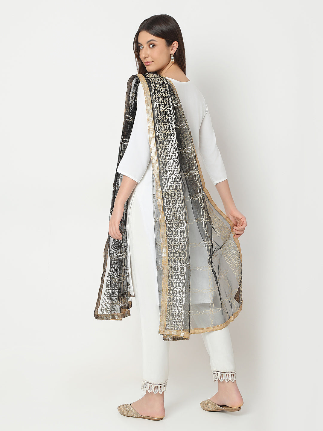 Polyester Embroidered Dupatta