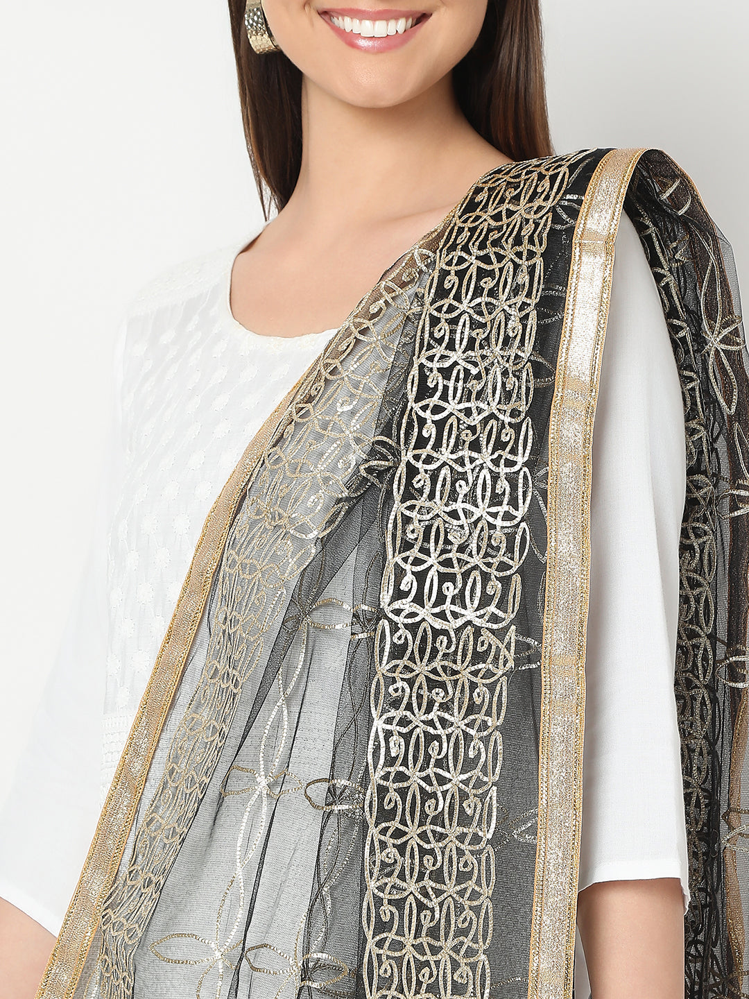 Polyester Embroidered Dupatta