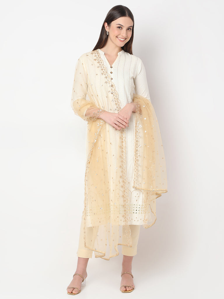 Polyester Embroidered Ethnic Dupatta