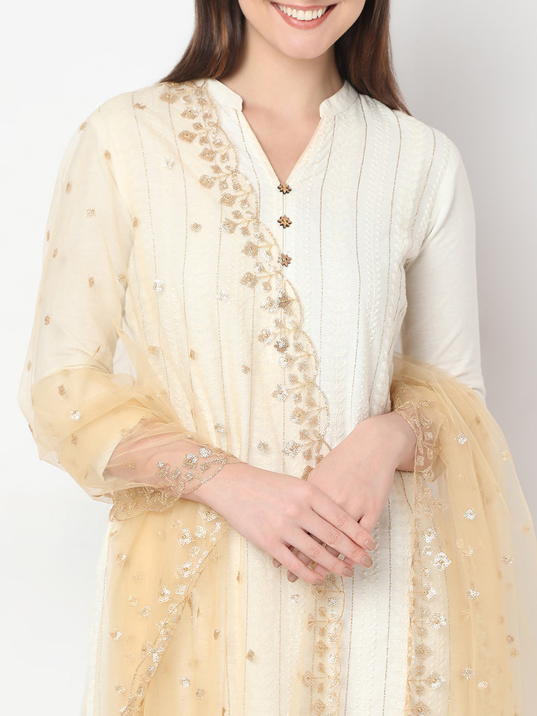 Polyester Embroidered Ethnic Dupatta