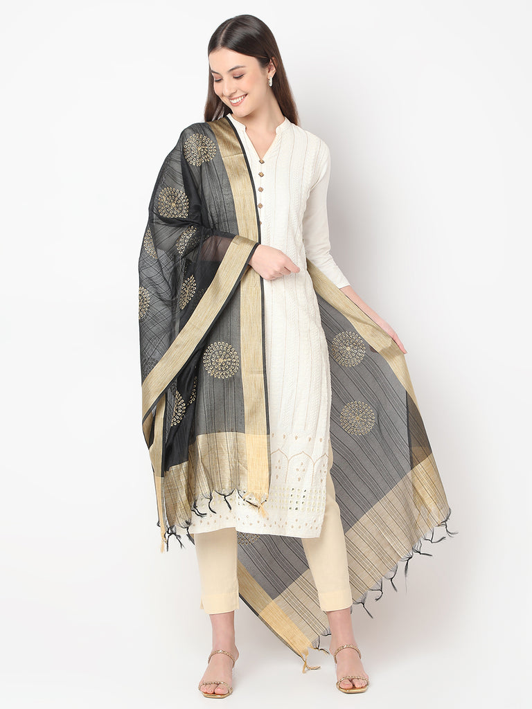 Polyester Embroidered Ethnic Dupatta