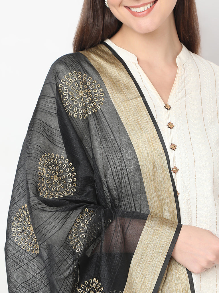 Polyester Embroidered Ethnic Dupatta