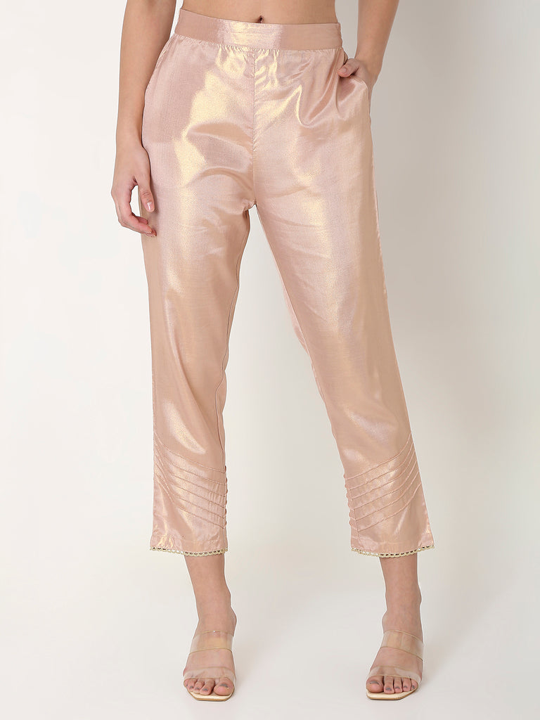 Regular Fit Embellished Mid Rise Pants