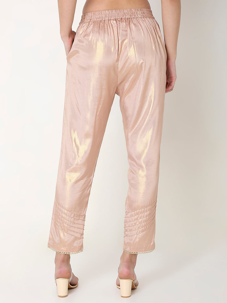 Regular Fit Embellished Mid Rise Pants