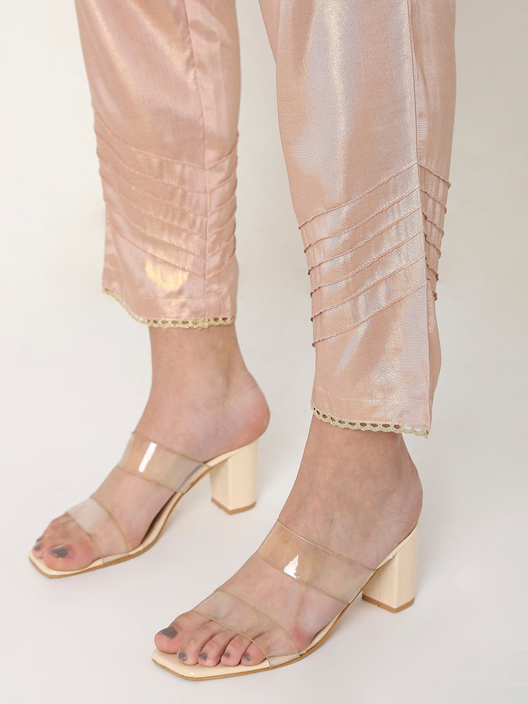 Regular Fit Embellished Mid Rise Pants