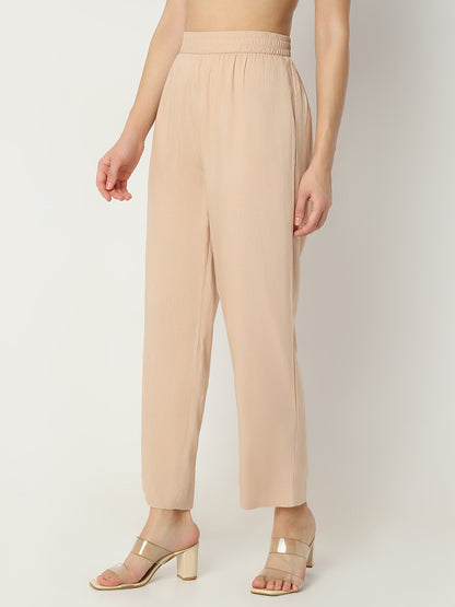 Straight Fit Printed Ankle Length Mid Rise Pants