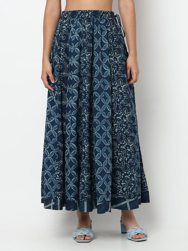 Printed Flared Skirt