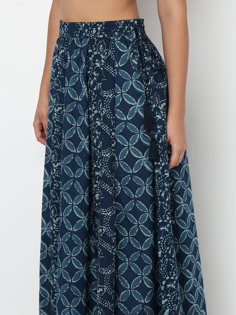 Printed Flared Skirt