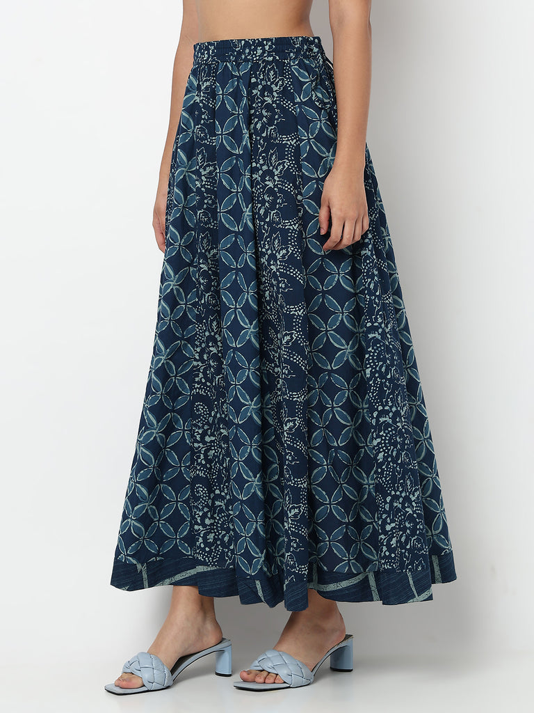 Printed Flared Skirt