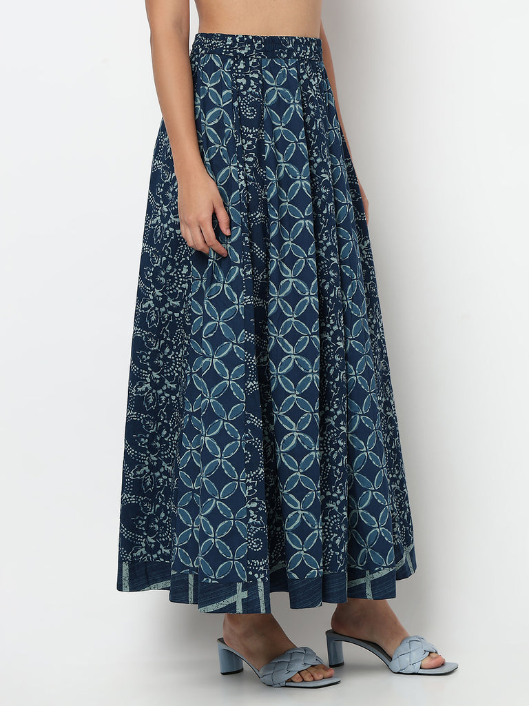 Printed Flared Skirt