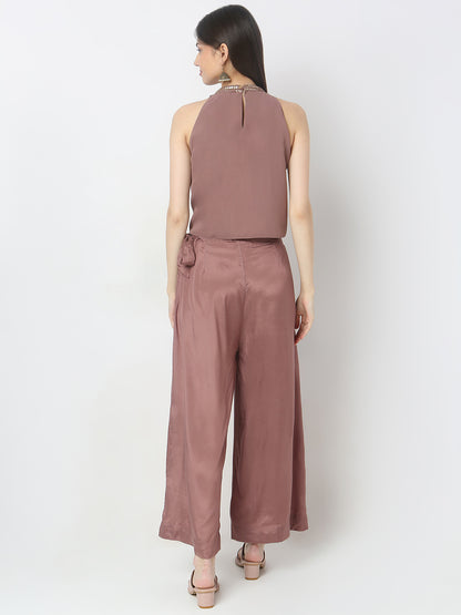 Regular Fit Embellished Top & Pant Set