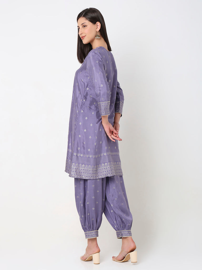 Straight Fit Embroidered Ethnic Set