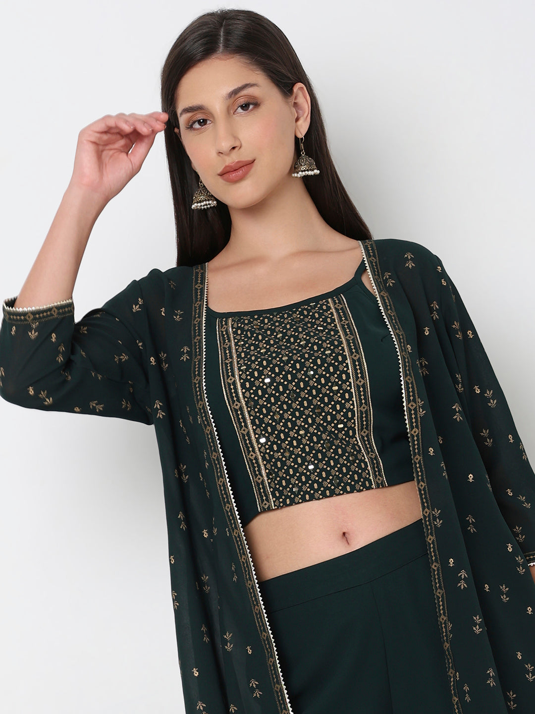 Straight Fit Printed Ethnic Set