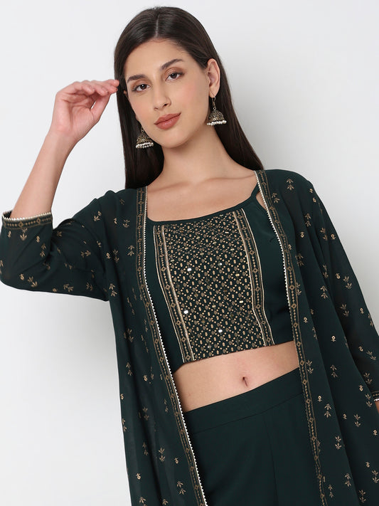 Straight Fit Printed Ethnic Set