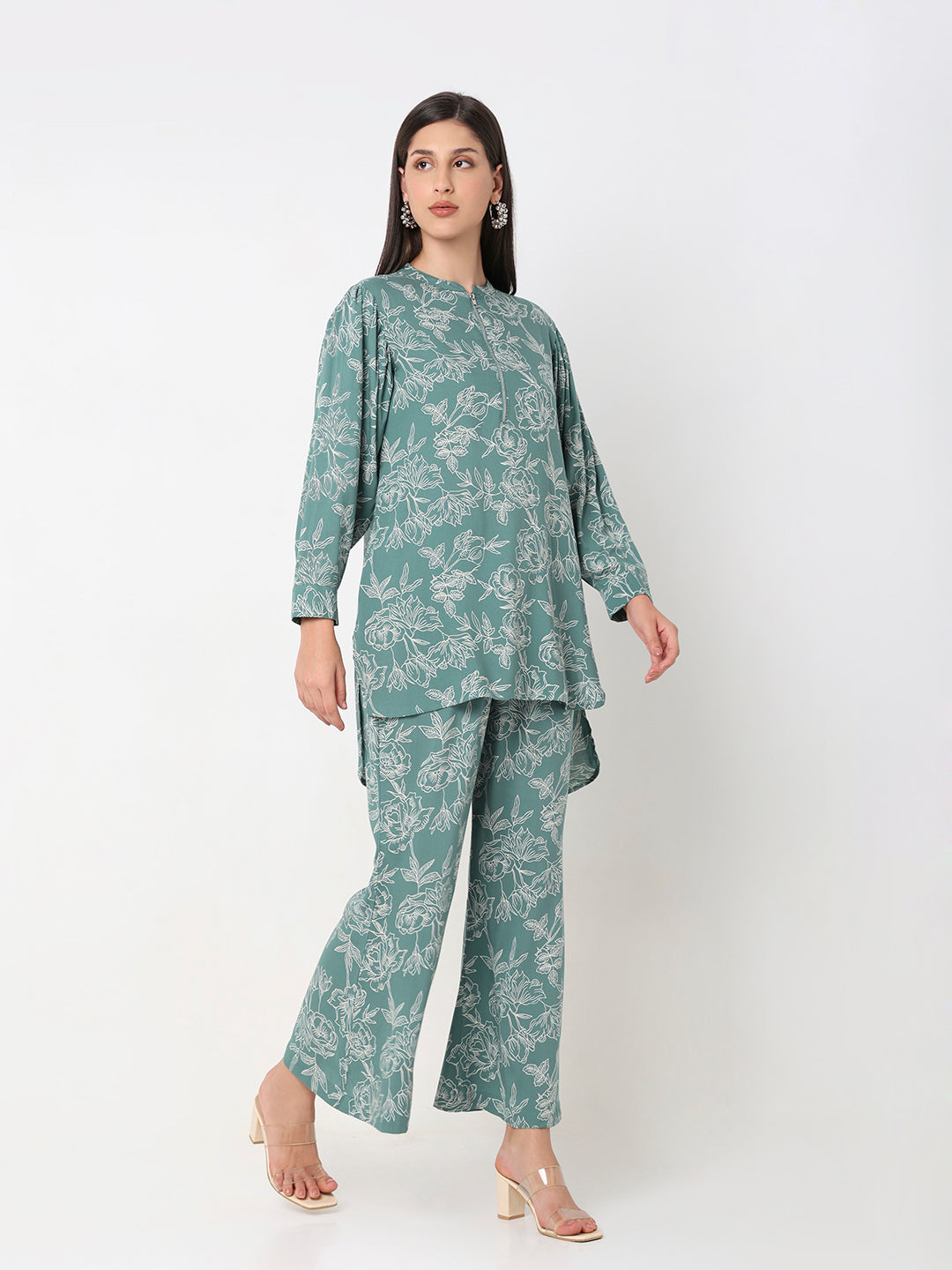 Straight Fit Printed Ethnic Set