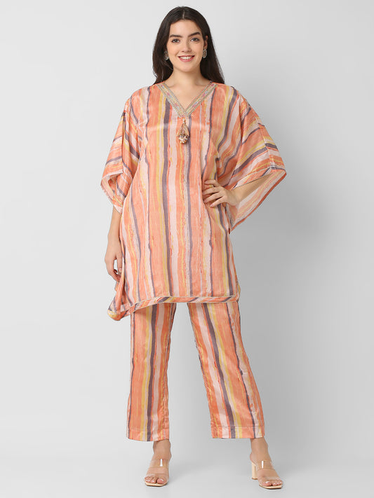 Regular Fit Printed Kaftan Inner With Pant Sets