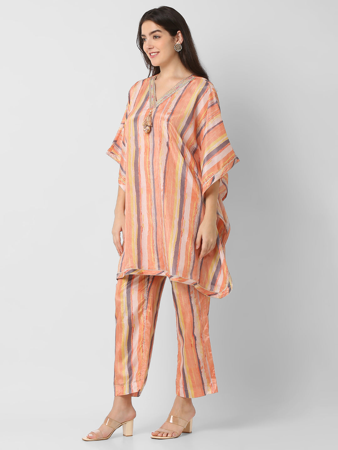 Regular Fit Printed Kaftan Inner With Pant Sets