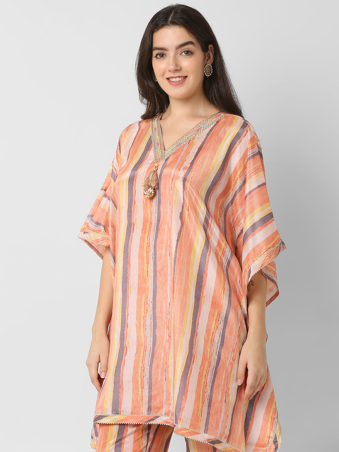 Regular Fit Printed Kaftan Inner With Pant Sets