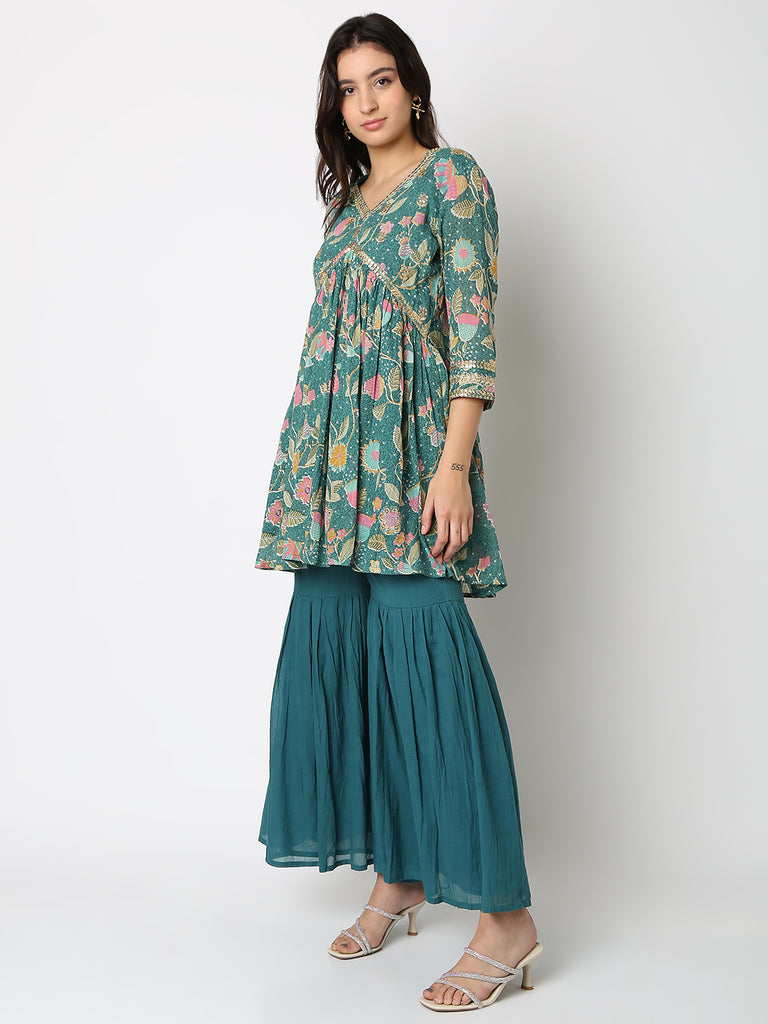 Regular Fit Printed Ethnic Set