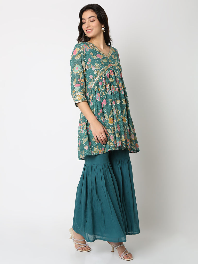 Regular Fit Printed Ethnic Set