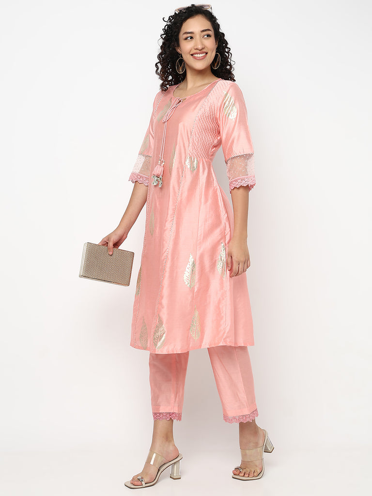 Flared Printed Kurta with Pant Set